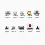 Tactile Switch Key Push Button SMD Set Pack Isi 250 Pcs Tombol Saklar PB On Off PCB Tact Arduino - Image 2