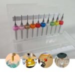 Mata Bor CNC Router 3018 PCB Set 10 Pcs 0.1mm 0.5mm 1mm 3.175mm ER11 Chuck Shank 1/8 Tungsten - Image 3