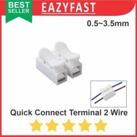 Quick Connect 2 Wire Connector Spring Terminal Sambungan Kabel Listrik