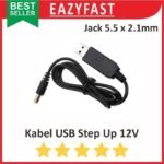 Kabel USB Step Up to 12V Jack DC 5.5mm Male Power Converter Adapter