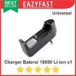 Charger Baterai Li-ion 18650 1 Port 1x x1 Lithium Universal Cas Casan Charge 220V AC
