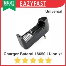 Charger Baterai Li-ion 18650 1 Port 1x x1 Lithium Universal Cas Casan Charge 220V AC