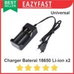 Charger Baterai Li-ion 18650 2 Port 2x x2 Lithium Universal Cas Casan Charge 220V AC