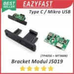 Bracket Dudukan Holder Modul J5019 TP4056 MT3608 Module Mikro USB Type C Case Casing Charger Tutup Lithium Li-ion LiPo Step Up Mounting
