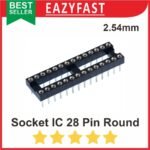 Socket IC 28P 28 P Pin Kaki DIP Round Swiss Gold Soket Dudukan Adapter - Image 4