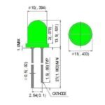 Lampu LED 10mm Warna Diffused Merah Hijau Biru Kuning Red Green Blue Yellow 10 mm Besar 3V 5V 3 5 V Volt - Image 5