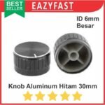 Knob Knop Potensio Besar 6mm 30mm Black Silver Gold Hitam Perak Emas Tutup Potensiometer Putar Volume - Image 2