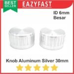 Knob Knop Potensio Besar 6mm 30mm Black Silver Gold Hitam Perak Emas Tutup Potensiometer Putar Volume - Image 3