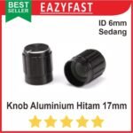 Knob Knop Potensio Kecil 6mm 15mm Black Silver Gold Hitam Perak Emas Tutup Potensiometer Putar Volume - Image 2