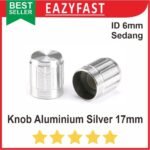 Knob Knop Potensio Kecil 6mm 15mm Black Silver Gold Hitam Perak Emas Tutup Potensiometer Putar Volume - Image 3