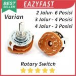 Potensio Saklar Putar Rotary Switch Select Selector 2x6 3x4 4x3 2 3 4 Pole Jalur 6 4 3 Posisi Way Knob