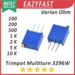 Trimpot Multiturn Trimmer 100 200 500 1K 2K 5K 10K 1 2 5 10 K Ohm 101 201 501 102 202 502 103 3296 W 3296W Mutli Turn