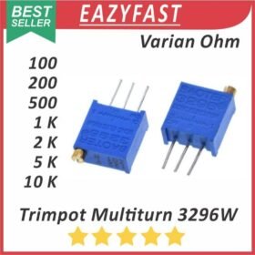 Trimpot Multiturn Trimmer 100 200 500 1K 2K 5K 10K 1 2 5 10 K Ohm 101 201 501 102 202 502 103 3296 W 3296W Mutli Turn