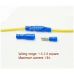 Skun Bulat PVC Insulated Konektor Terminal Kabel Cucuk Bullet Butt Wire Plug Cable Connector Crimp Merah Biru Kuning Male Female - Image 2