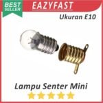 Lampu Senter Kecil E10 10mm 1 Watt Fitting Holder Rumah Dudukan Praktek Praktikum Praktik Bohlam LED