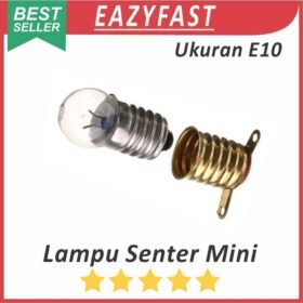 Lampu Senter Kecil E10 10mm 1 Watt Fitting Holder Rumah Dudukan Praktek Praktikum Praktik Bohlam LED