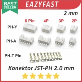 Konektor Kabel JST-PH2.0 2 3 4 6 P Pin Kaki Set Male Female Pin Skun Terminal JST PH 2mm 2 mm 2P 3P 4P 6P Cable Socket Connector Soket PH-A PH-Y PH-T