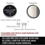 Baterai BIOS CMOS CR1220 2P 2 P Pin Kaki Solder PCB CR 1220 Kancing - Image 2