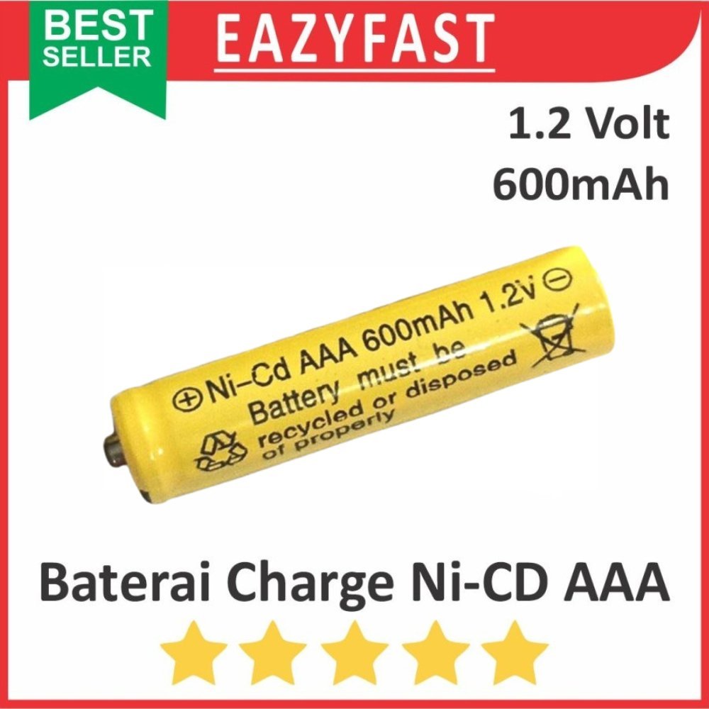 ginee_20251006122729472_0045821027.jpeg Baterai Cas Charge AAA A3 Ni-Cd 1.2V Ni CD 1.2 V Volt Rechargeable - Image 1