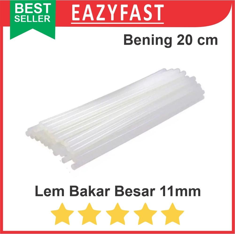 ginee_20260504142453112_5455168631.jpeg Refill Lem Tembak Lilin Bakar Batang Besar 11mm 1cm Putih Glue Gun Stick White - Image 1