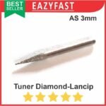 Mata Tuner Diamond Bor Gerinda Mini Lancip Bulat Oval Rata Silinder 3mm Grafir Engraver Ukir Engraving Engrave - Image 4