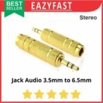 Converter Adapter Jack Audio 3.5 to 6.5 to 3.5mm to 6.5mm Konverter Adaptor Konektor Akai Gold Stereo TRS - Image 2