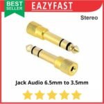 Converter Adapter Jack Audio 3.5 to 6.5 to 3.5mm to 6.5mm Konverter Adaptor Konektor Akai Gold Stereo TRS - Image 3