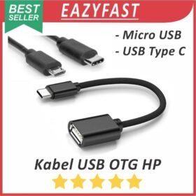 Kabel Converter USB OTG Type Tipe C Micro USB Cable Data Android Connector Konektor