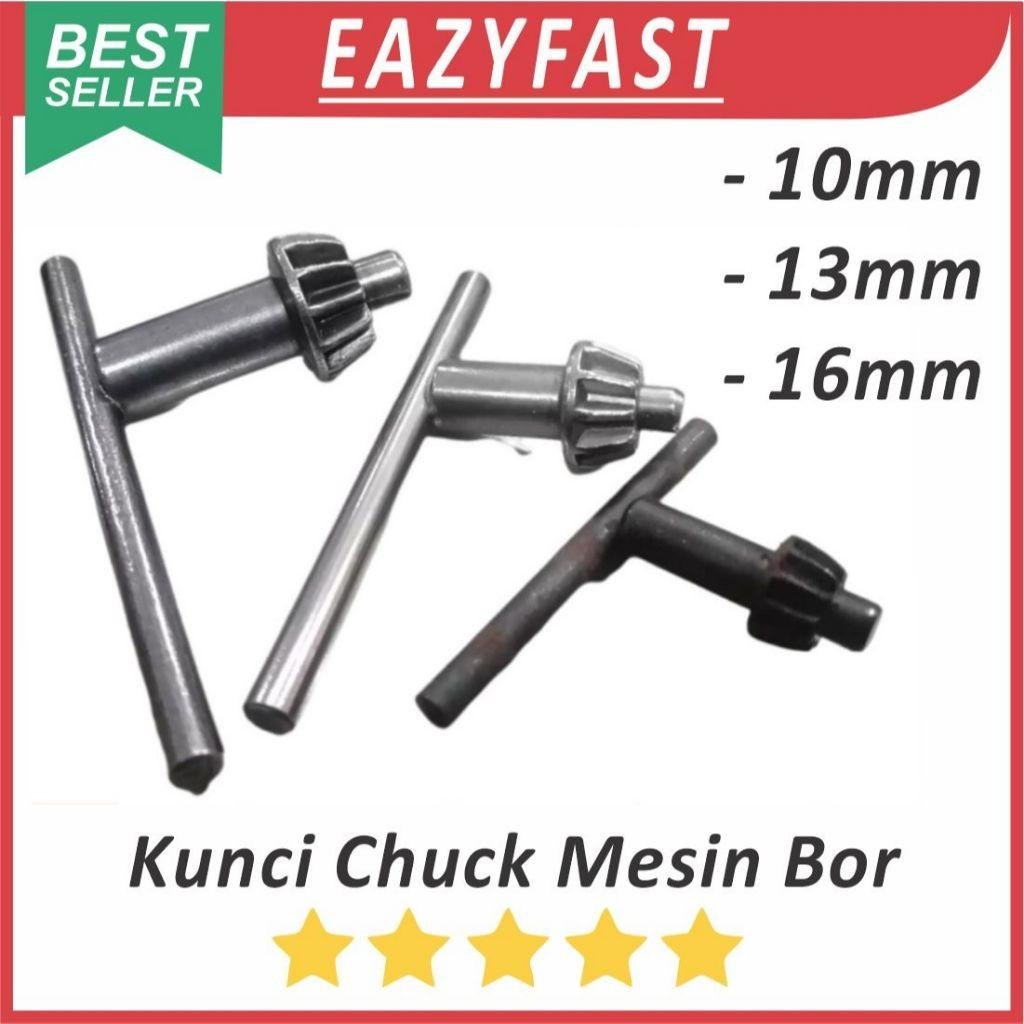 ginee_20260525164431973_2699648182.jpeg Kunci Chuck 10mm 13mm 16mm Buka Kepala Mesin Bor Tangan Duduk Universal Drill Collet 10 13 16 mm - Image 1