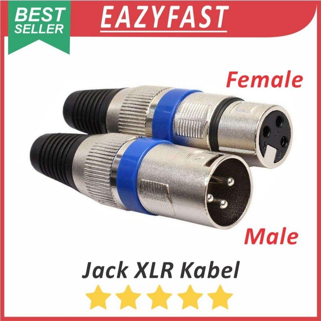 ginee_20260525164628812_1858304800.jpeg Jack Audio Canon Kabel XLR Male Female Stereo 3 P Pin Kaki 3P Konektor Jek Plug Aux Canare Mic Connector Jantan Betina - Image 1