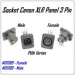 Socket Audio Canon XLR Male Female PCB Panel Case Casing Body Stereo 3 P Pin Kaki 3P Jack Jek Plug - Image 2