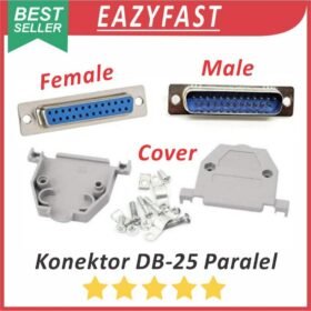 Konektor DB25 Male Female Cover Parallel LPT Port DB 25 Connector Jack Socket Kabel Case Casing