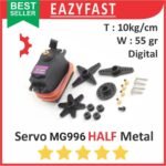 Motor Servo RC MG996R MG996 R Half Metal Gear 180 Degree Sudut Derajat Drajat 10kg/cm Mini Micro Gearbox Gear Box MG996 MG 996 Tower Pro TowerPro