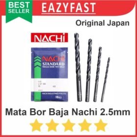 Mata Bor Besi Baja Nachi 2.5mm 2.5 mm Original Japan HSS Steel Drill