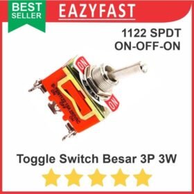 Saklar Toggle Switch 1122 Besar 3 Pin Kaki 3 Posisi 3P 3 Way ON OFF ON
