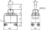 Saklar Toggle Switch 1121 Besar 3 Pin Kaki 2 Posisi 3P 2 Way ON ON OFF - Image 3