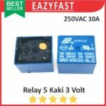 Relay 5P 5 P Kaki Pin 3V 3 V Volt DC 3VDC Coil Drive SPDT NO NC 10A 10 A 250V AC Riley Bendik Switch