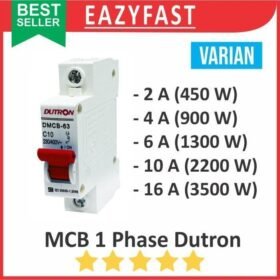 Saklar Listrik PLN MCB 1P 2A 4A 6A 10A 16A 2 4 6 10 16 A Ampere Dutron 1 Phase Kwh Meteran Din Rail