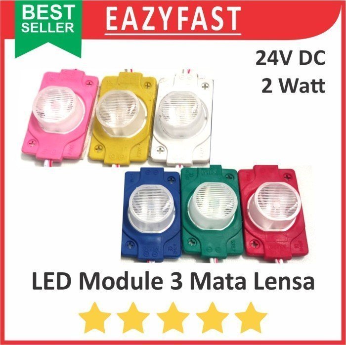 ginee_20250312111217776_4606407245.jpeg Lampu LED Strip Module Modul 1 Mata Lensa 24V DC 24 V Volt Mobil Truk - Image 1