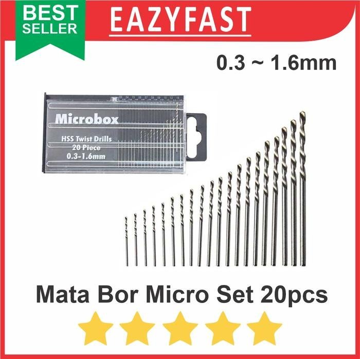 ginee_20250814112845093_8204605394.jpeg Mata Bor Microbox Mini Micro Set HSS 20 Pcs 0.3-1.6mm - Image 1
