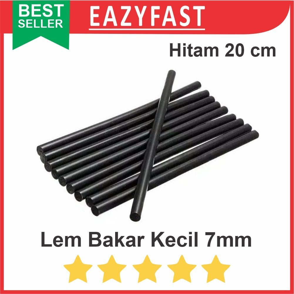 ginee_20250916125330471_0339606506.jpg Refill Lem Tembak Lilin Bakar Batang Kecil 7mm Hitam Glue Gun Stick Black - Image 1