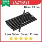 Refill Lem Tembak Lilin Bakar Batang Besar 11mm 1cm Hitam Glue Gun Stick Black