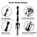 Mata Bor Kayu Countersink Baut Skrup HSS 3-10mm Set 7 Wood Drill Bit - Image 2