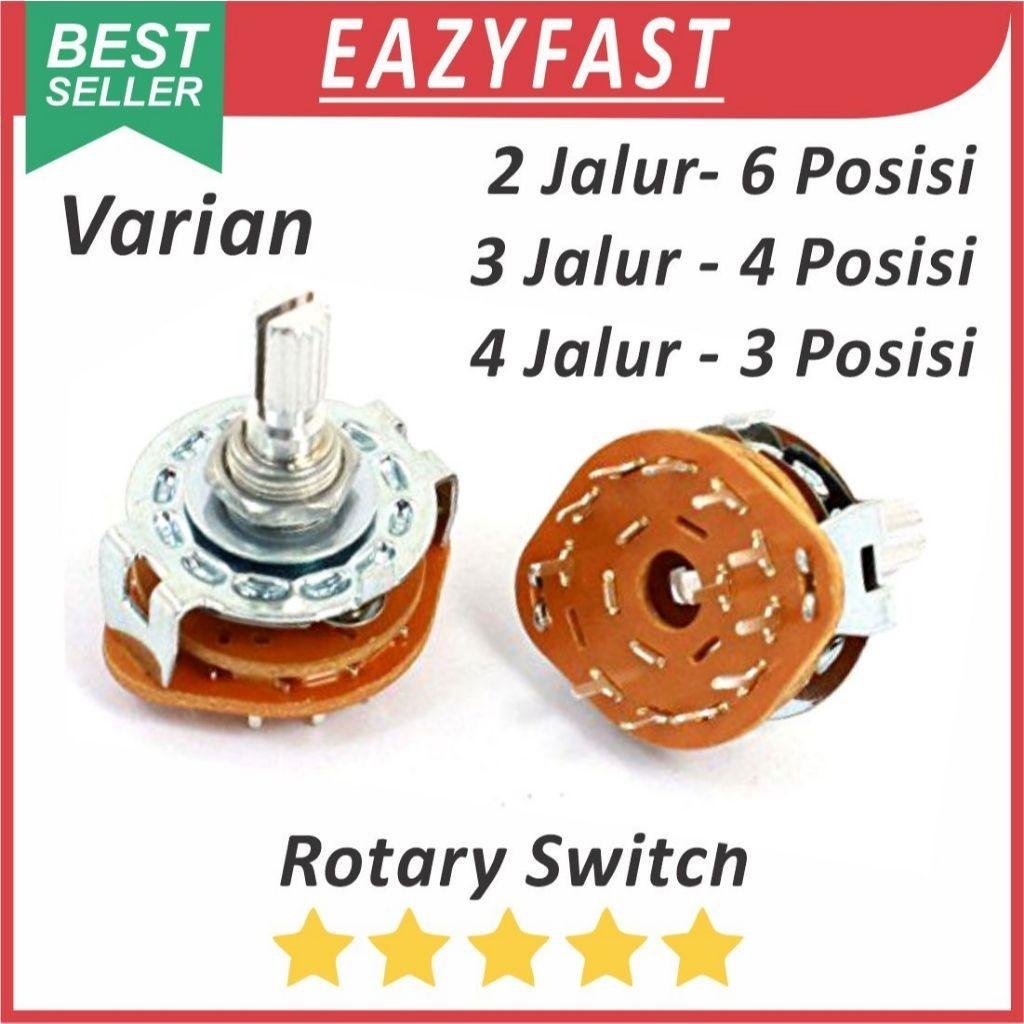 ginee_20260311154010642_2379283271.jpeg Potensio Saklar Putar Rotary Switch Select Selector 2x6 3x4 4x3 2 3 4 Pole Jalur 6 4 3 Posisi Way Knob - Image 1