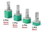 Potensiometer Audio Sealed Hijau Stereo Saklar 8P 8 P Pin Kaki 1K 5K 10K 50K 100K 500K 1M 1 5 10 50 100 500 K Ohm Switch Potensio Potentio Meter RK097NS Potentiometer B Linear - Image 2