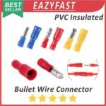 Skun Bulat PVC Insulated Konektor Terminal Kabel Cucuk Bullet Butt Wire Plug Cable Connector Crimp Merah Biru Kuning Male Female