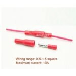 Skun Bulat PVC Insulated Konektor Terminal Kabel Cucuk Bullet Butt Wire Plug Cable Connector Crimp Merah Biru Kuning Male Female - Image 3