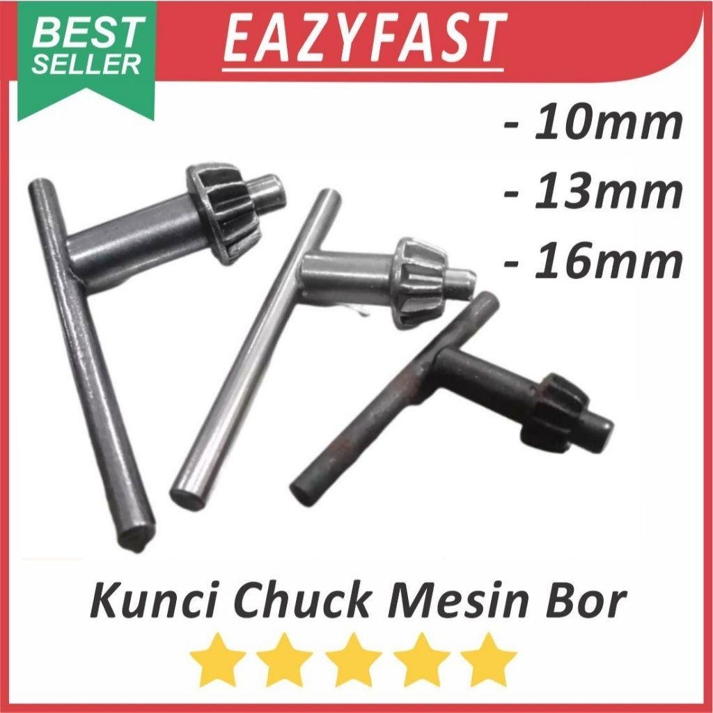 ginee_20260525164431973_2699648182.jpeg Kunci Chuck 10mm 13mm 16mm Buka Kepala Mesin Bor Tangan Duduk Universal Drill Collet 10 13 16 mm - Image 1