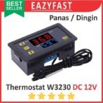 Modul Thermostat Digital W3230 12V 24V DC 220V AC Controller Otomatis Temperature Suhu Inkubator Panas Dingin W 3230 PV SV 12 24 220 V Volt Adaptor Aki PLN - Image 4