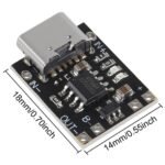 Modul Mini TP4056 Black USB Type C Charger Baterai 18650 Li Ion BMS Lithium Ion 3.7V 4.2V 5V 3.7 4.2 5 V Volt - Image 2